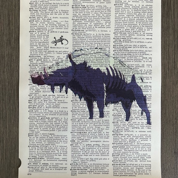 Princess Mononoke Themed Dictionary Prints - Set of 6 - Picture 4 of 5